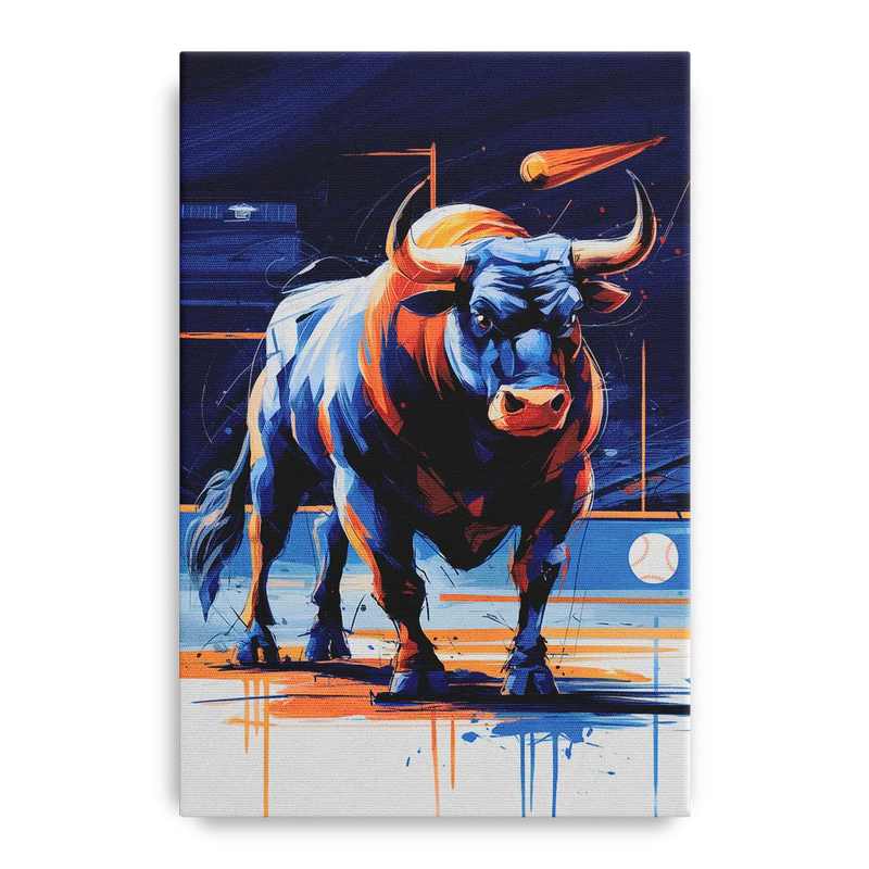 Durham Bulls Baseball Tribute Front - Canvas Wall Art