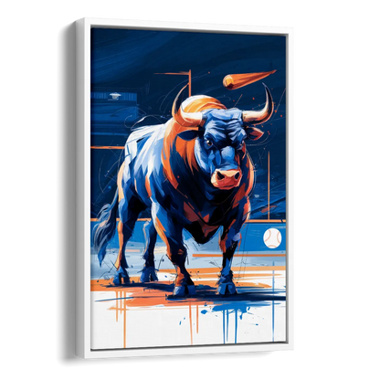 Durham Bulls Baseball Tribute Side - White Canvas Wall Art