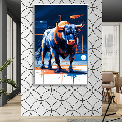Durham Bulls Baseball Tribute Living Room - White Canvas Wall Art