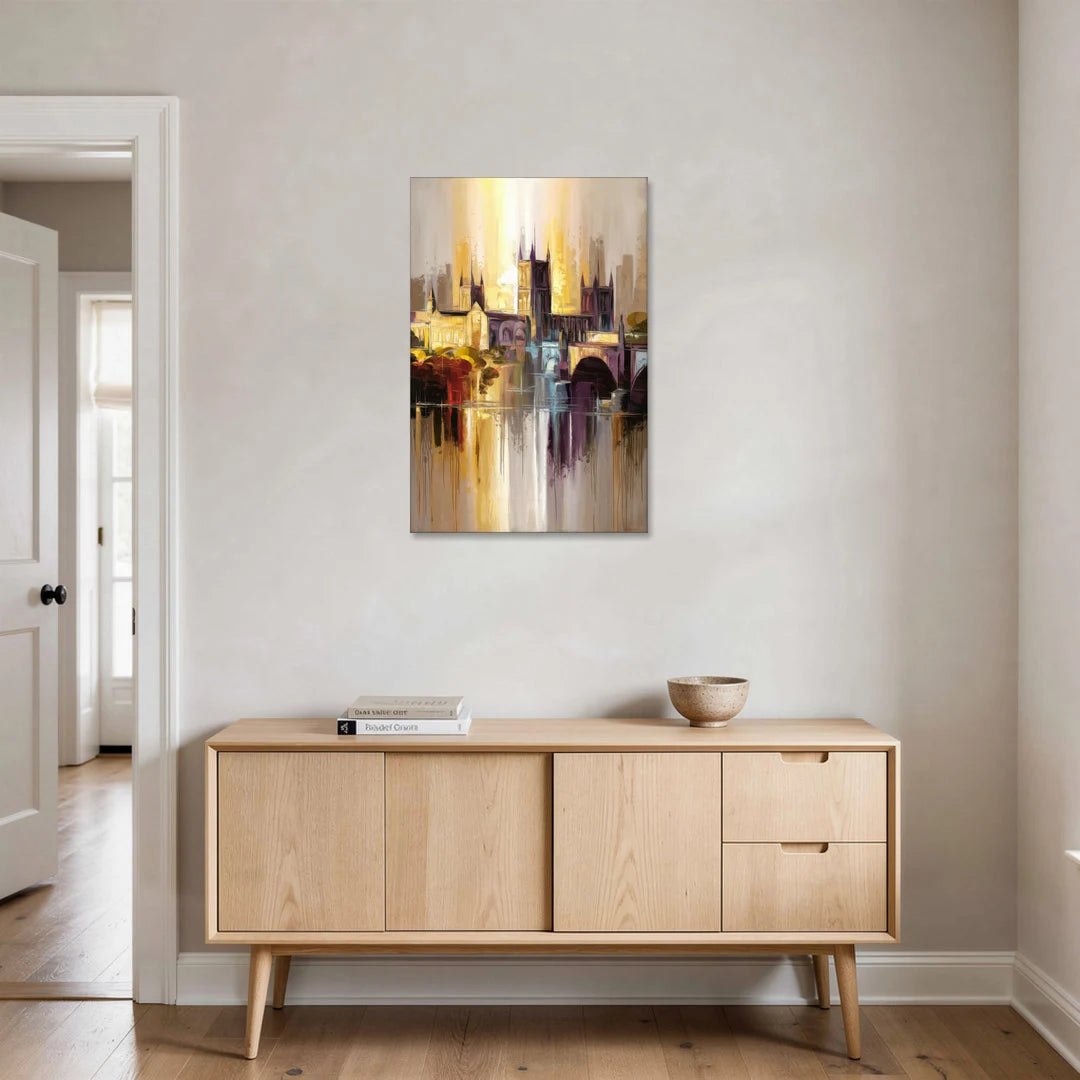 Durham Cityscape Reflection - Canvas Wall Art - Coffee Table - 24x36