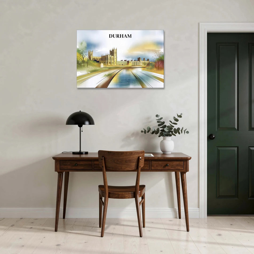 Durham Cultural Landmarks - Canvas Wall Art - Office - 36x24