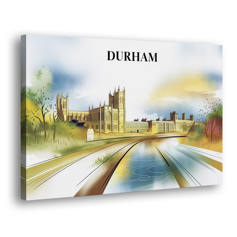 Durham Cultural Landmarks - Canvas Wall Art - Side