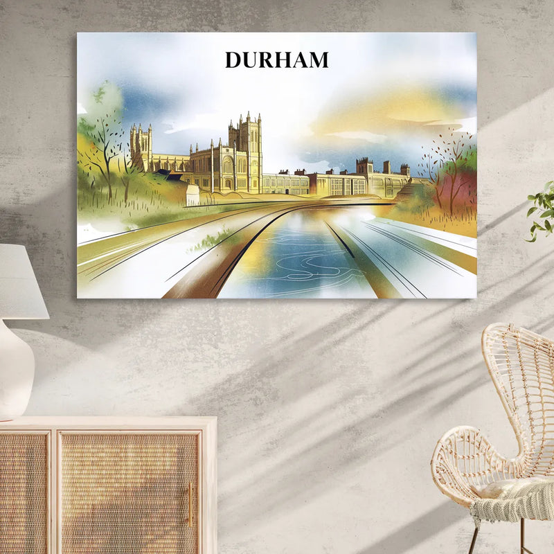 Durham Cultural Landmarks Living Room - Canvas Wall Art
