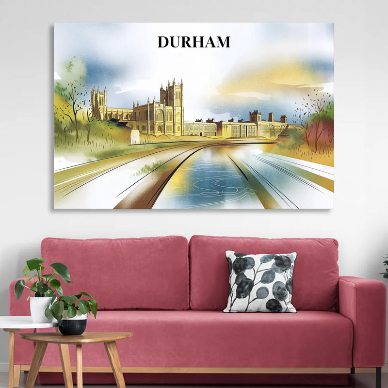 Durham Cultural Landmarks Sitting Room - Canvas Wall Art