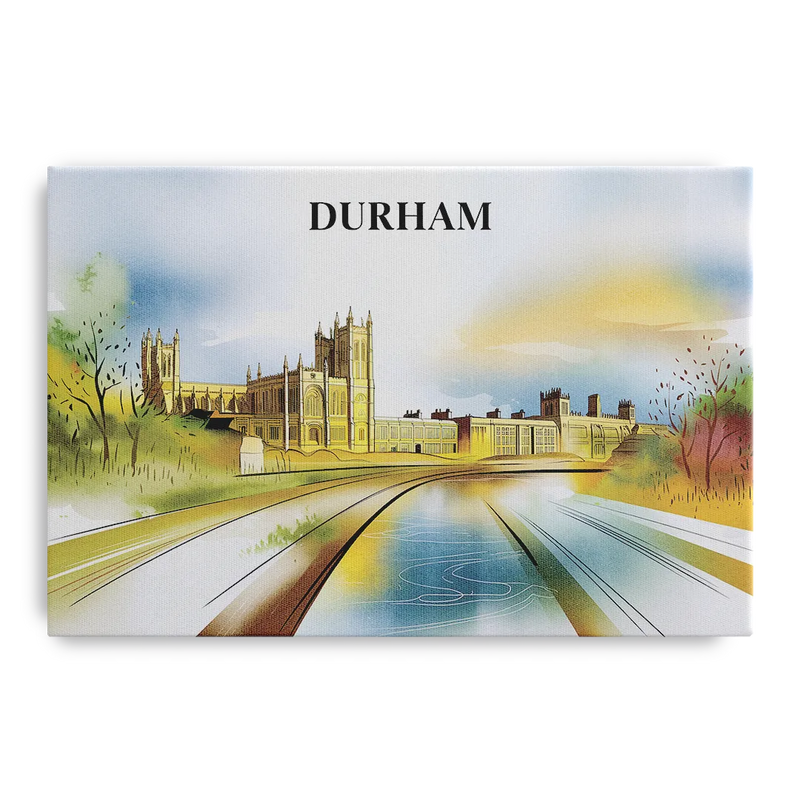 Durham Cultural Landmarks Front - Canvas Wall Art