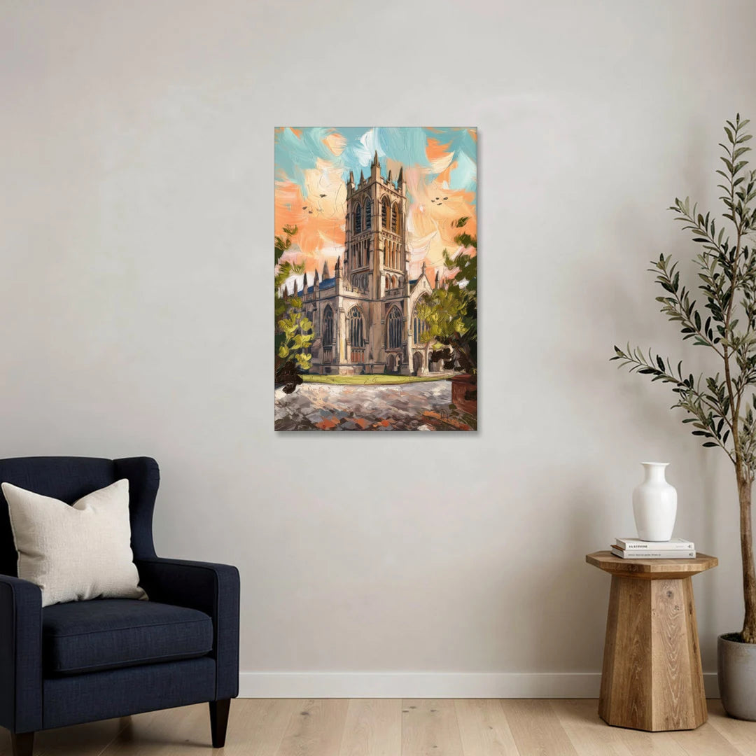 Durham Historic Architecture - Canvas Wall Art - Sofa - 24x36