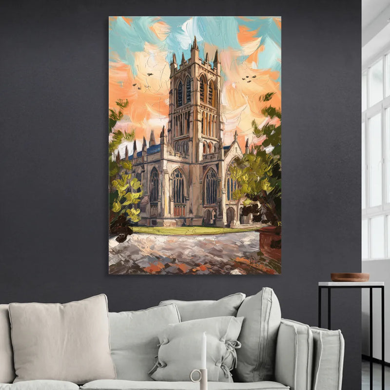 Durham Historic Architecture Sitting Room - Canvas Wall Art