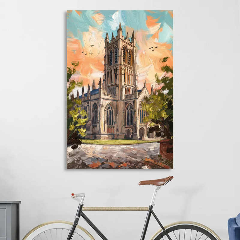 Durham Historic Architecture Living Room - Canvas Wall Art