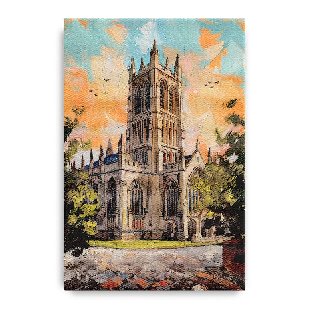 Durham Historic Architecture Front - Canvas Wall Art