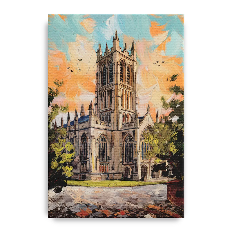 Durham Historic Architecture Front - Canvas Wall Art