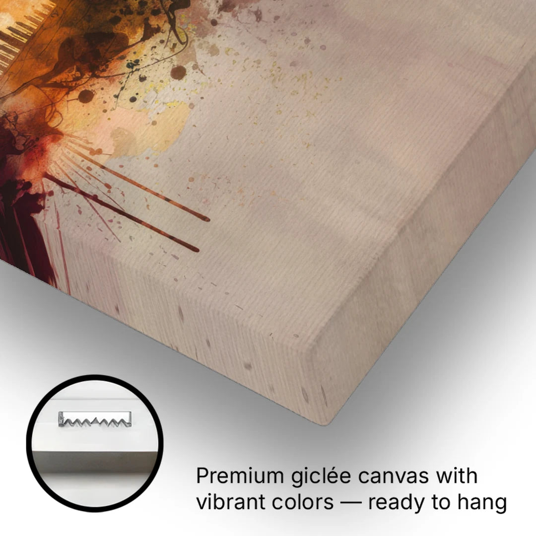 Durham Skyline at Sunset - Canvas Wall Art - Gallery Wrap Corner