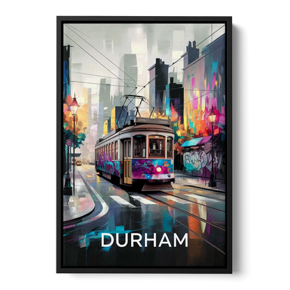 Durham Street Art Vibes Front - Black Canvas Wall Art