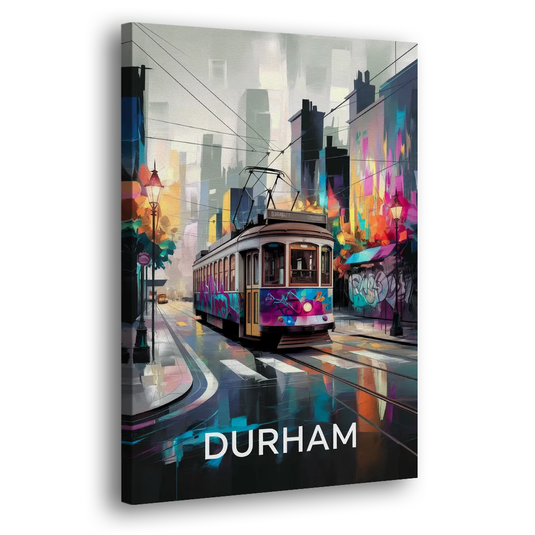 Durham Street Art Vibes Side - Canvas Wall Art