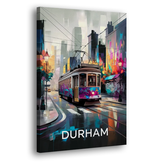 Durham Street Art Vibes Side - Canvas Wall Art