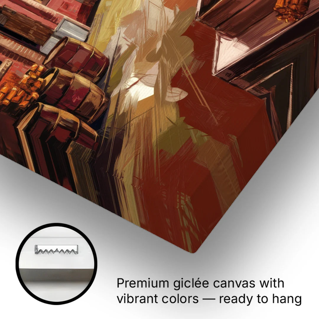 Durham Tobacco Warehouse Charm - Canvas Wall Art - Gallery Wrap Corner