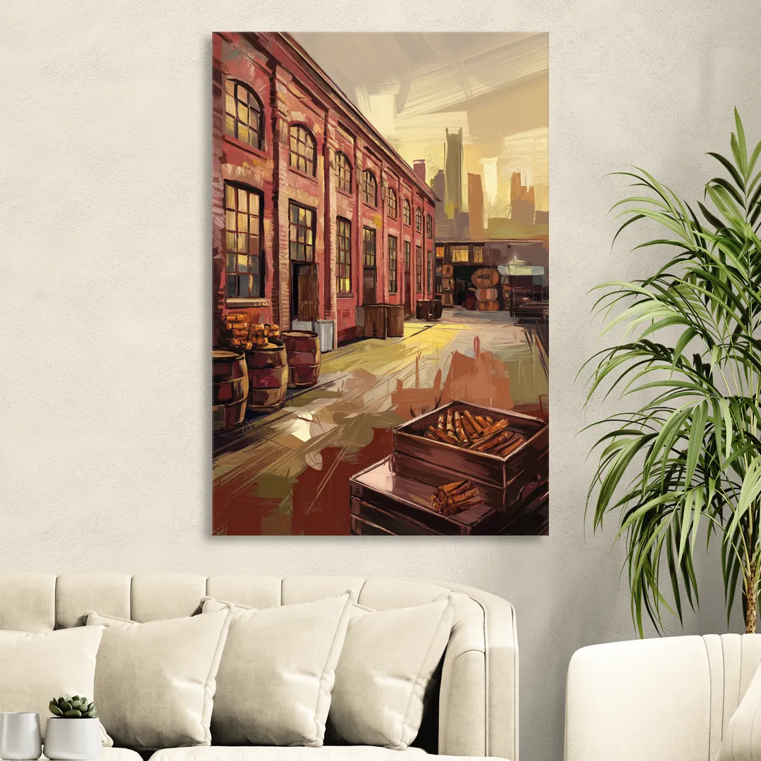 Durham Tobacco Warehouse Charm Sitting Room - Canvas Wall Art