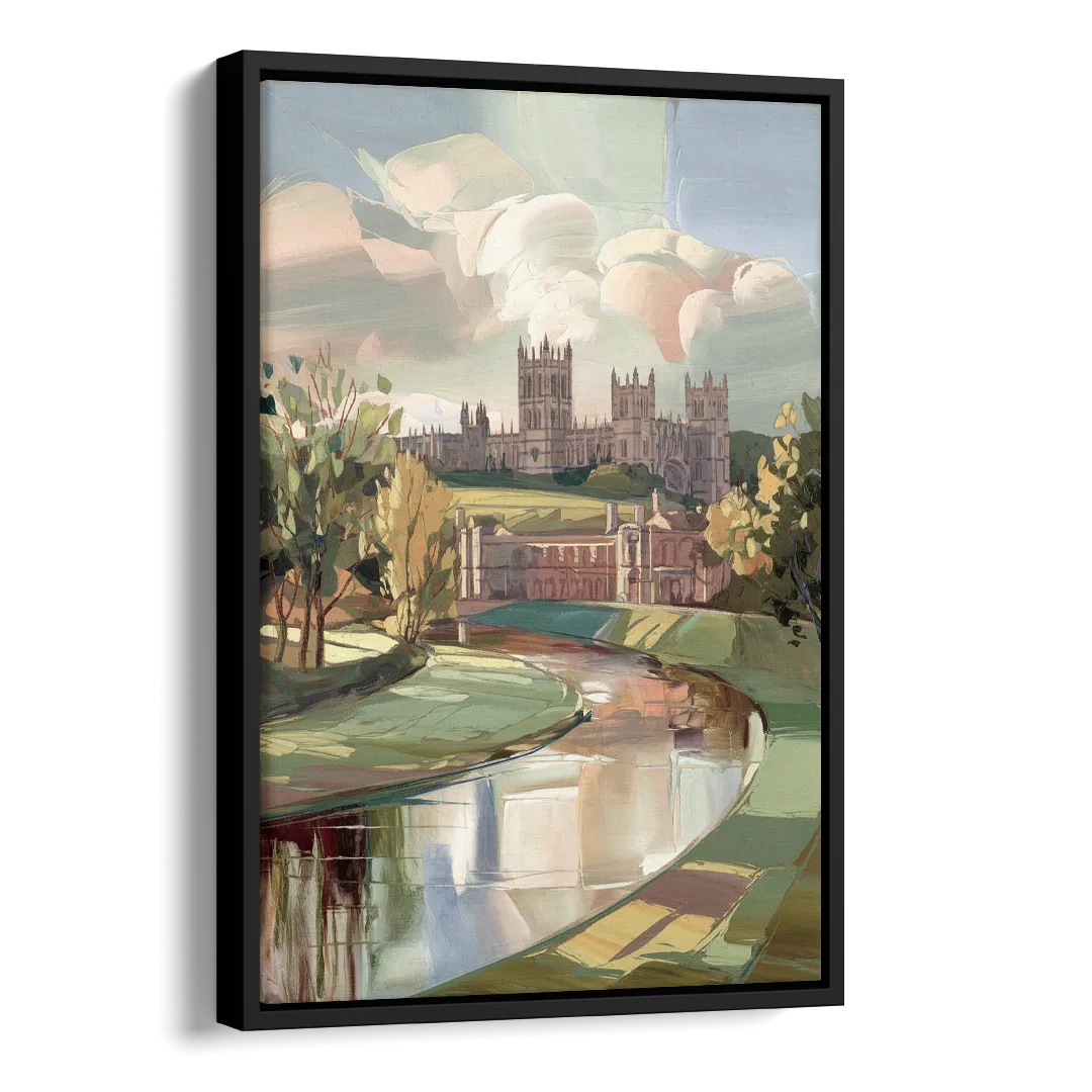 Durham University Aesthetic Side - Black Canvas Wall Art