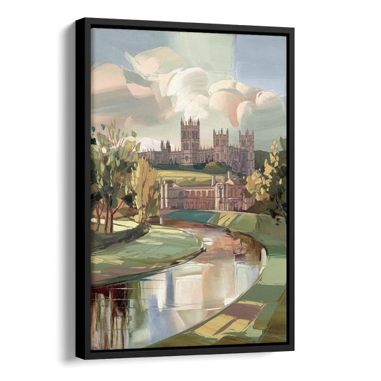 Durham University Aesthetic Side - Black Canvas Wall Art