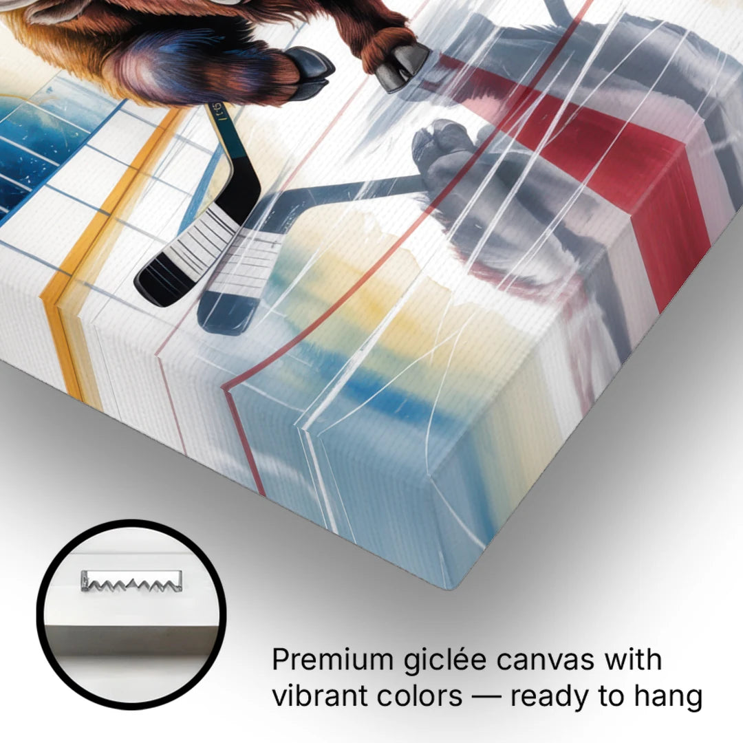 Dynamic Buffalo Sabres Action - Canvas Wall Art - Gallery Wrap Corner
