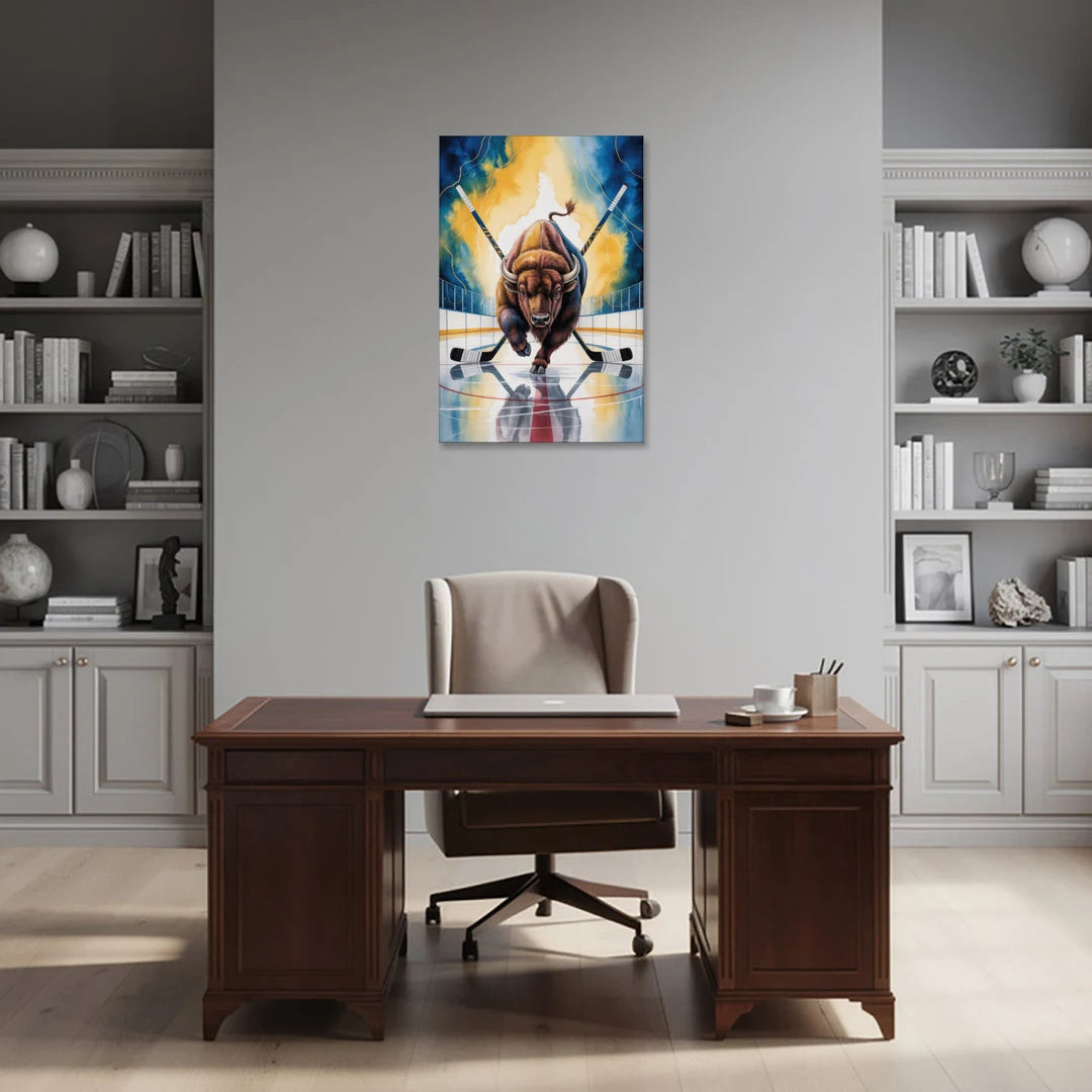 Dynamic Buffalo Sabres Action - Canvas Wall Art - Office - 24x36
