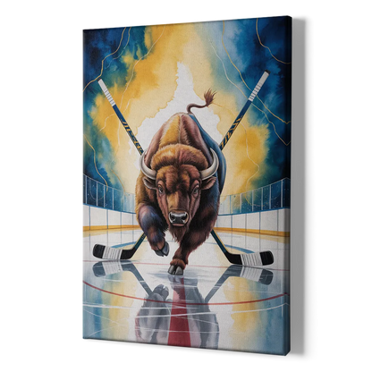 Dynamic Buffalo Sabres Action - Canvas Print Art Sides