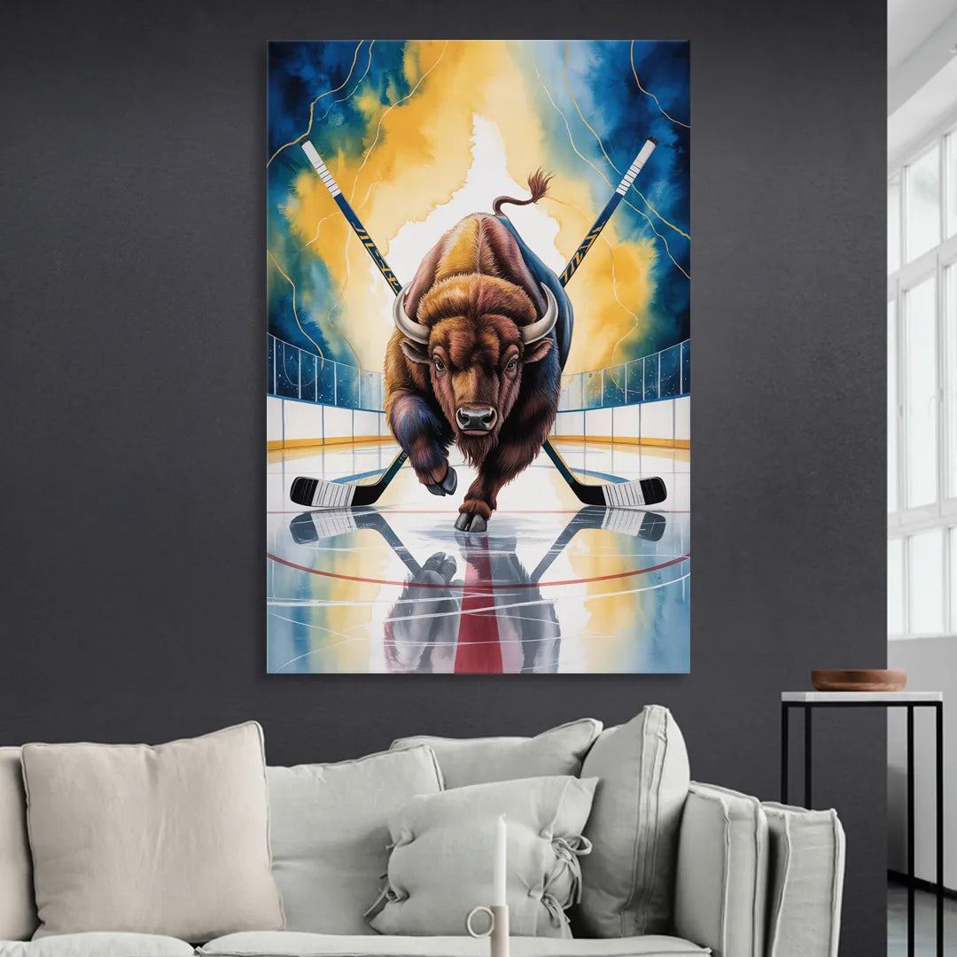 Dynamic Buffalo Sabres Action Sitting Room - Canvas Wall Art