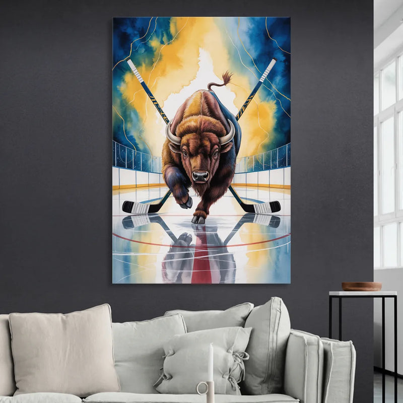 Dynamic Buffalo Sabres Action Sitting Room - Canvas Wall Art