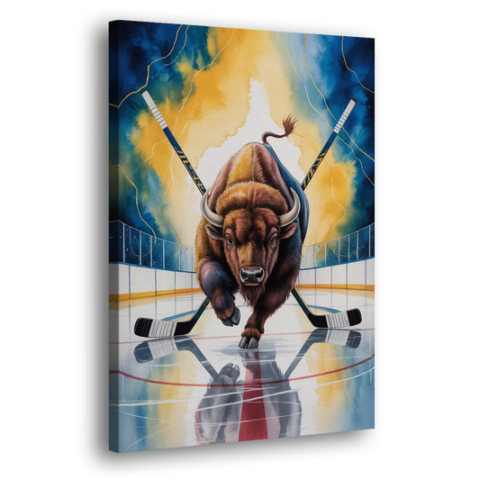 Dynamic Buffalo Sabres Action Side - Canvas Wall Art
