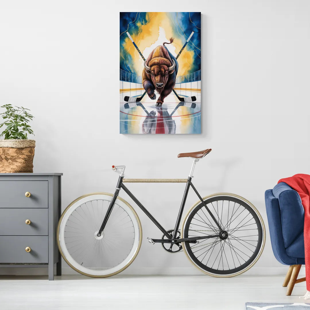 Dynamic Buffalo Sabres Action - Canvas Wall Art Living Room
