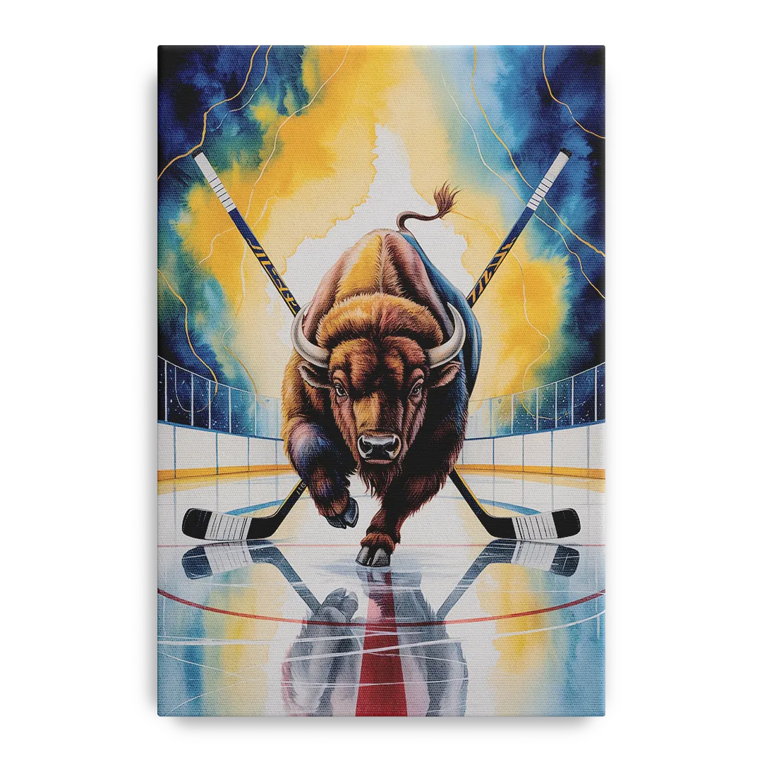 Dynamic Buffalo Sabres Action Front - Canvas Wall Art