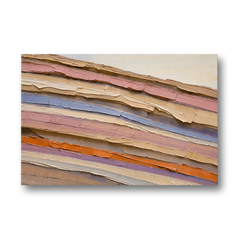 Earth Tone Abstract Eroded Canyon Strata - Canvas Wall Art - Front