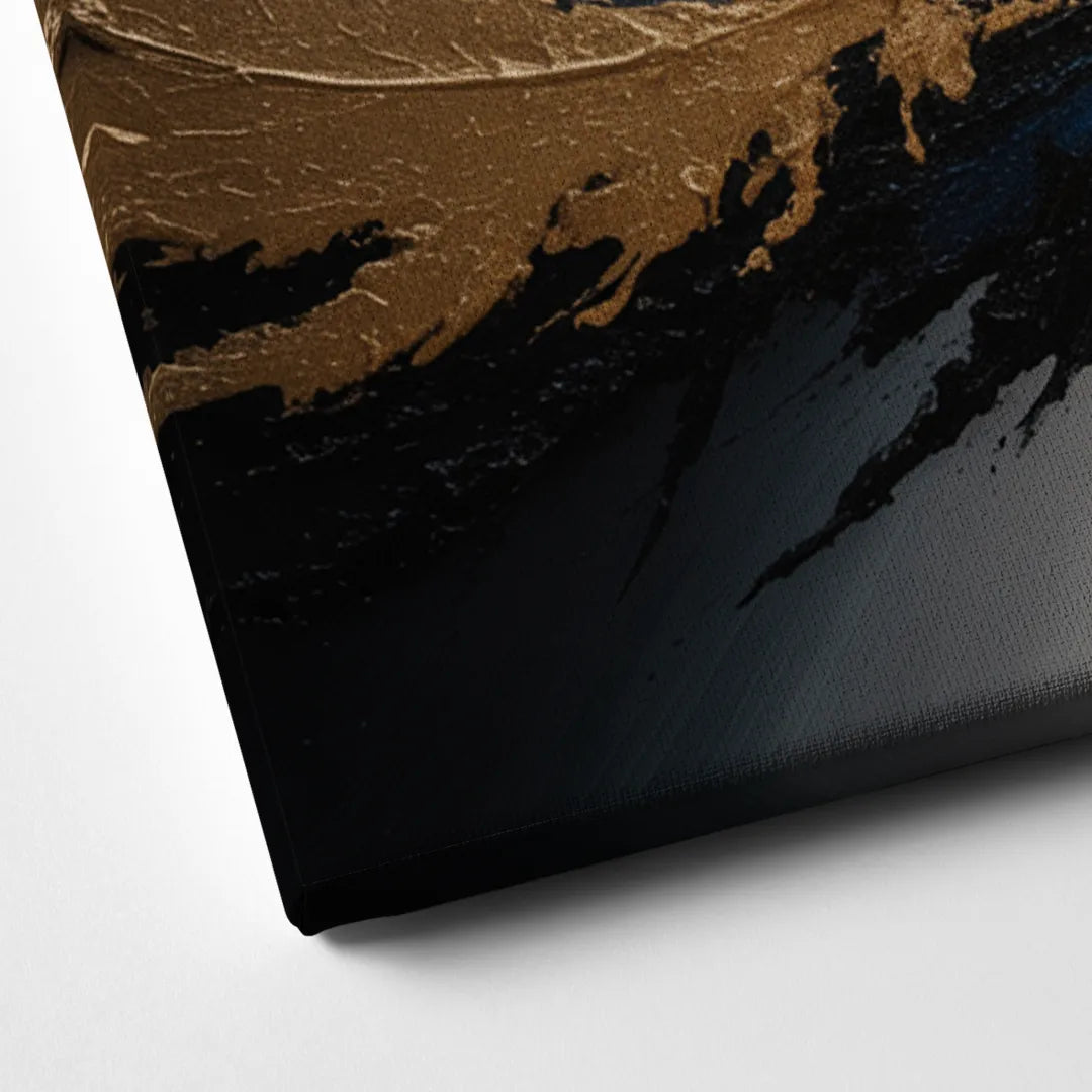 Eclipse Convergence Black Abstract Canvas Close Up