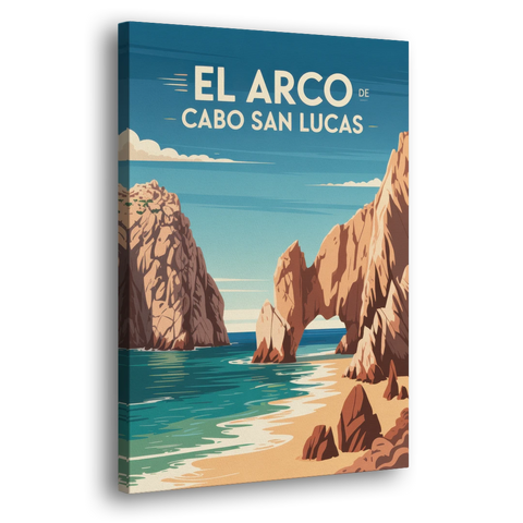 El Arco de Cabo San Lucas - Canvas Wall Art - Side