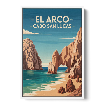 El Arco de Cabo San Lucas Front - White Canvas Wall Art