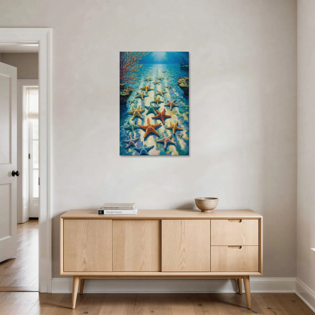 El Cielo Starfish Shallows - Canvas Wall Art - Coffee Table - 24x36