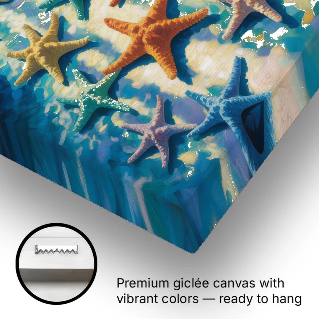 El Cielo Starfish Shallows - Canvas Wall Art - Gallery Wrap Corner