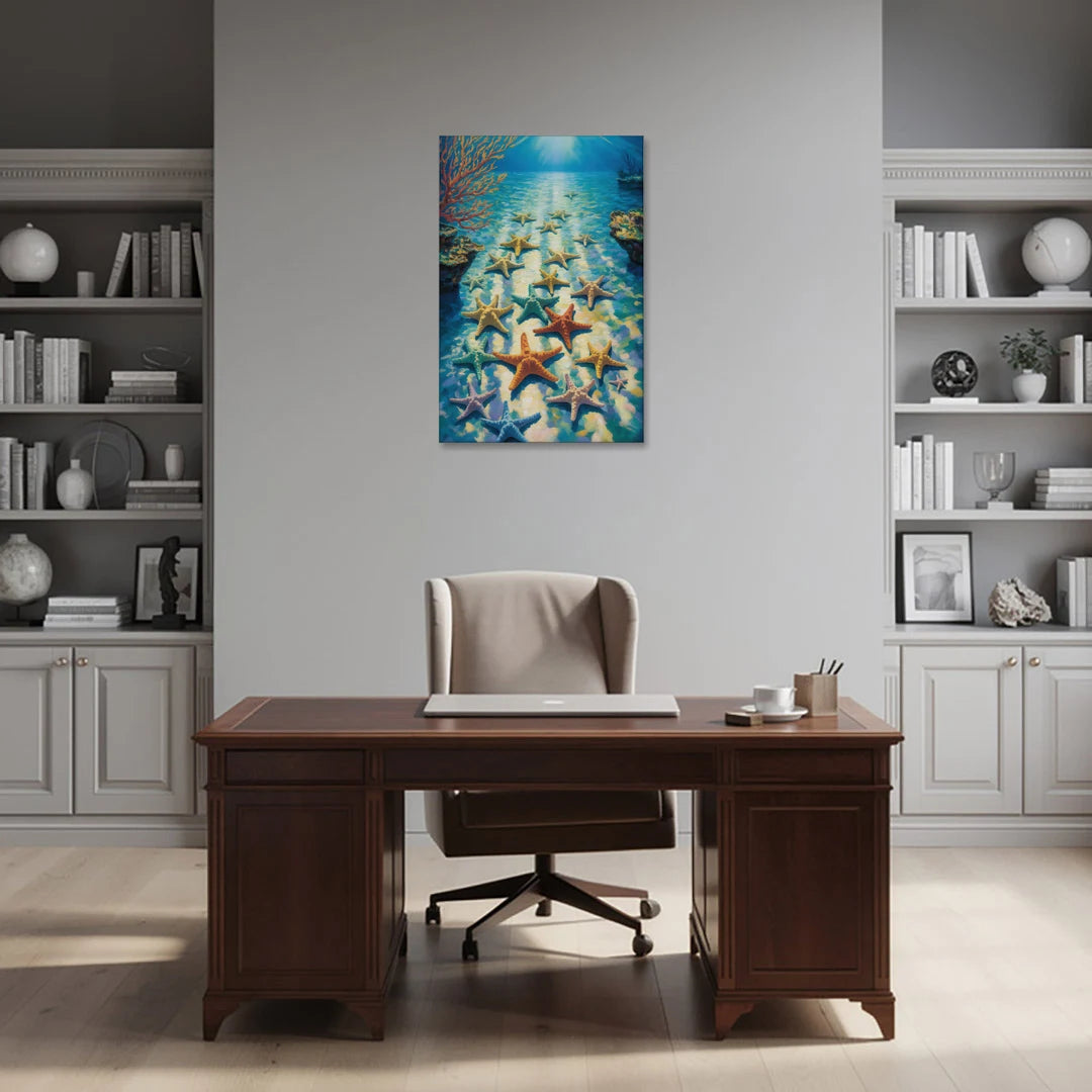 El Cielo Starfish Shallows - Canvas Wall Art - Office - 24x36