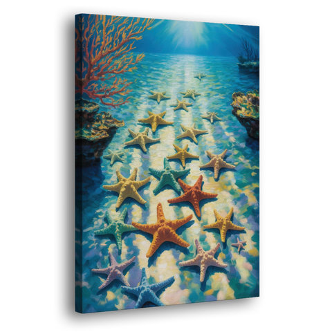 El Cielo Starfish Shallows - Canvas Wall Art - Side