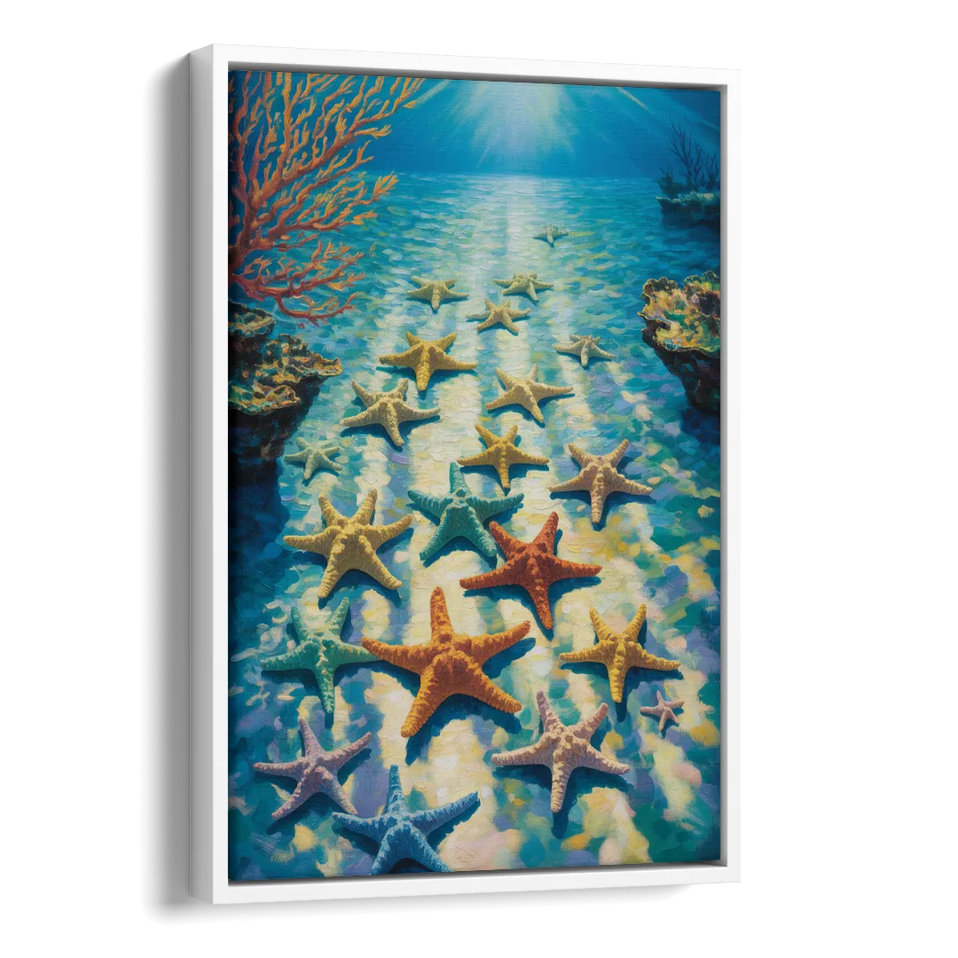 El Cielo Starfish Shallows Side - White Canvas Wall Art