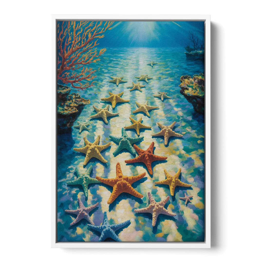 El Cielo Starfish Shallows Front - White Canvas Wall Art