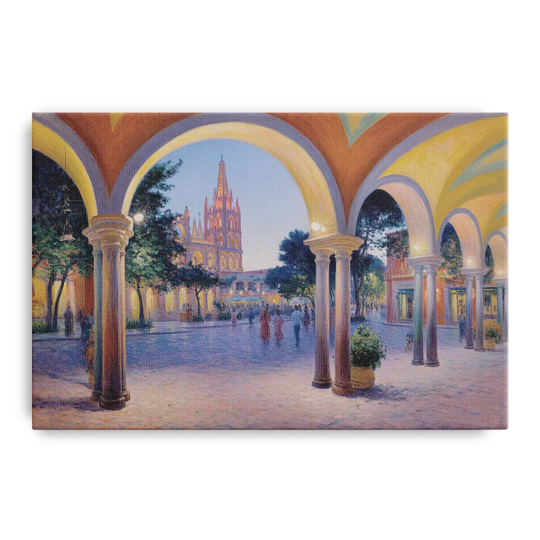 El Jardín Evening Front - Canvas Wall Art