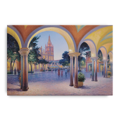 El Jardín Evening Front - Canvas Wall Art