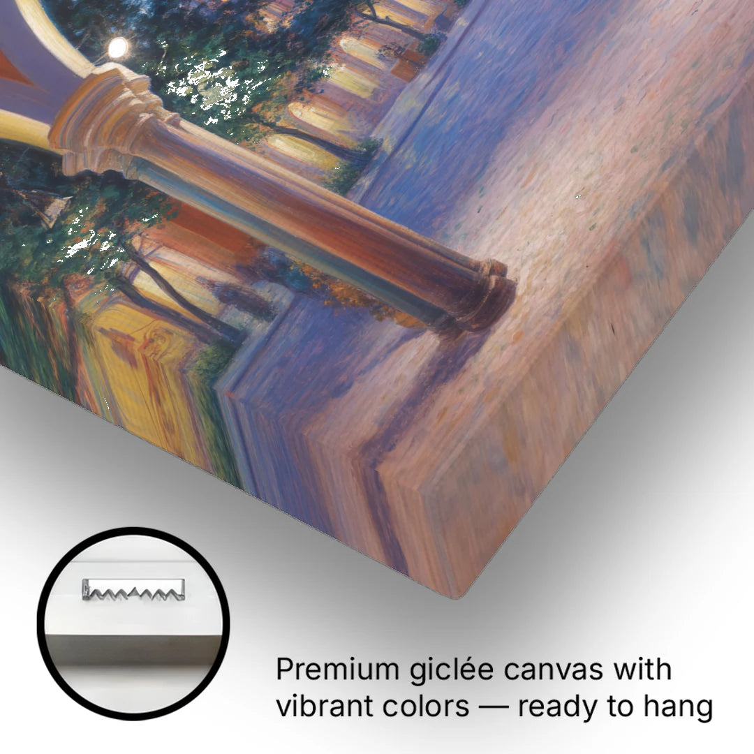El Jardín Evening - Canvas Wall Art - Gallery Wrap Corner