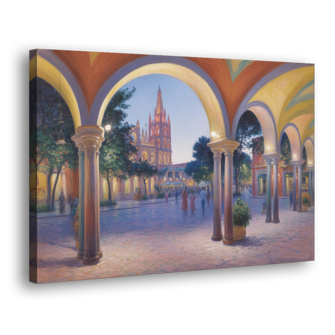 El Jardín Evening - Canvas Wall Art - Side