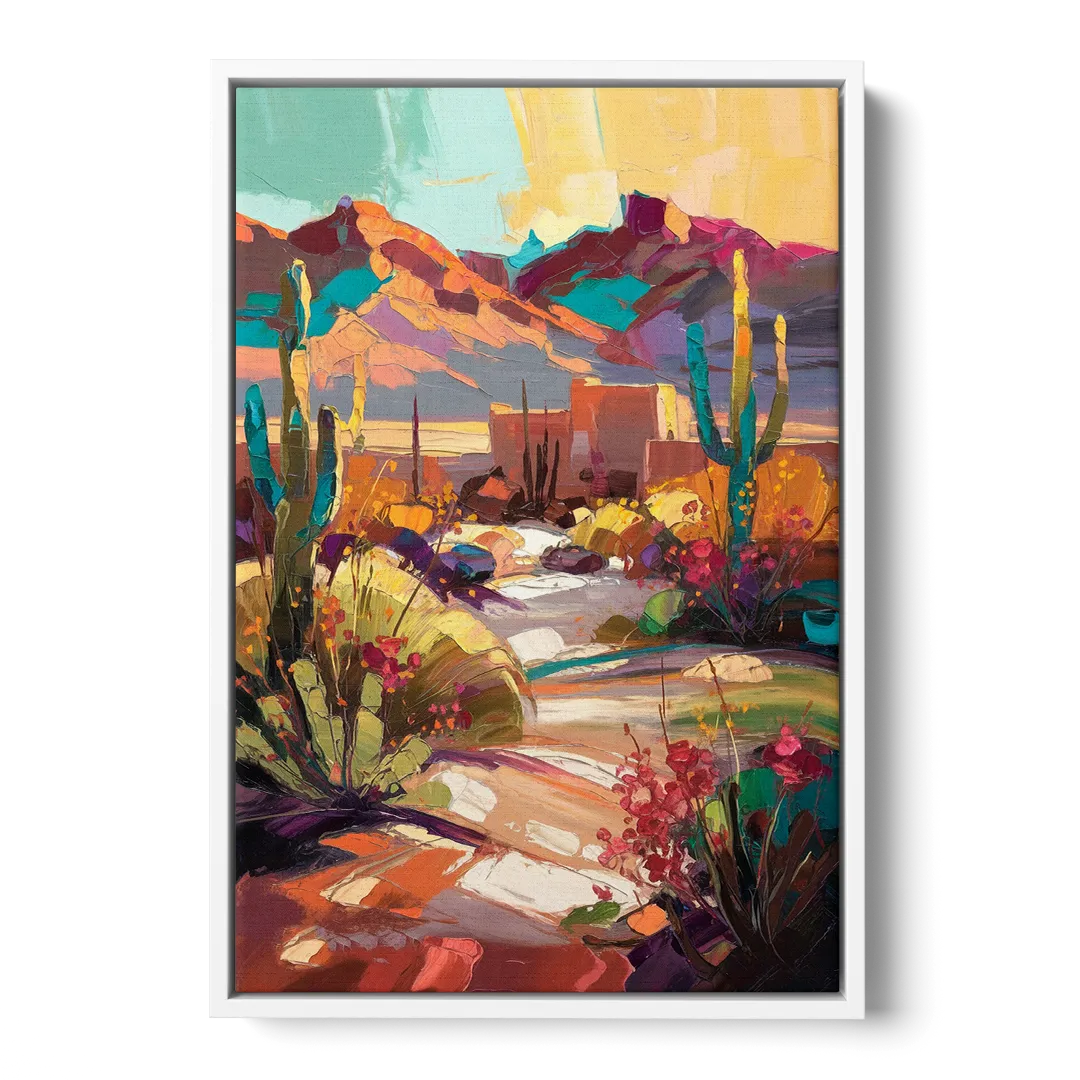 El Paso Borderland Beauty Front - White Canvas Wall Art