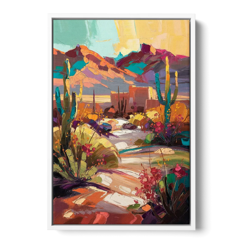 El Paso Borderland Beauty Front - White Canvas Wall Art
