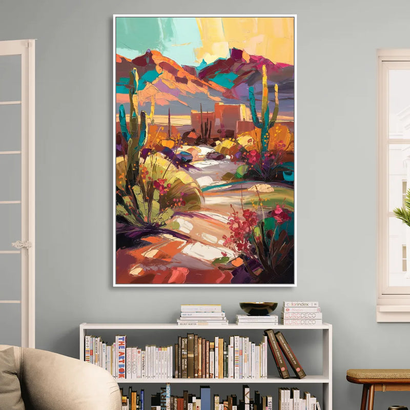 El Paso Borderland Beauty Sitting Room - White Canvas Wall Art