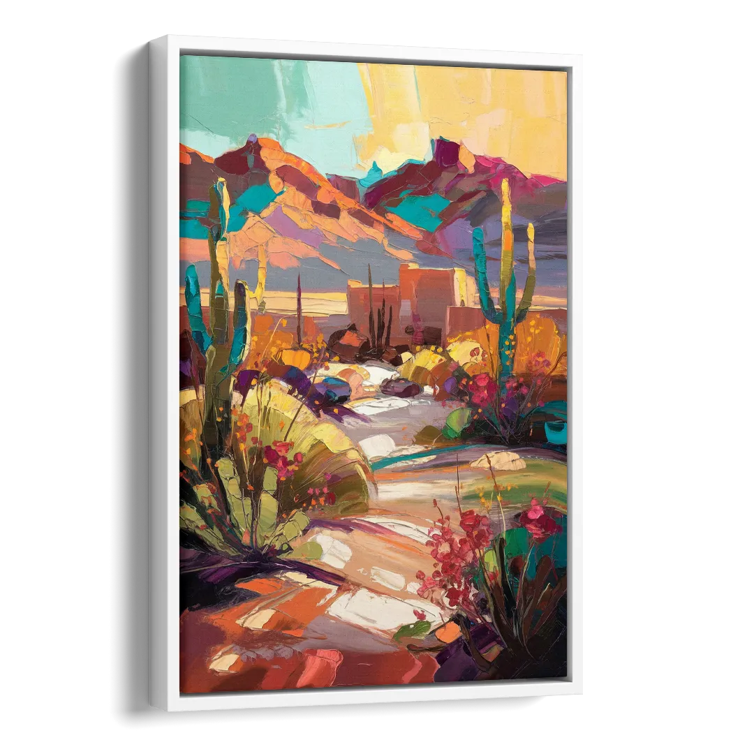 El Paso Borderland Beauty Side - White Canvas Wall Art