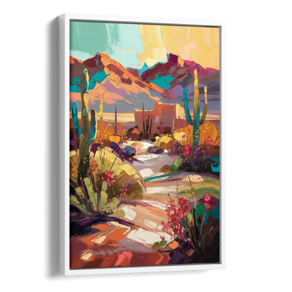 El Paso Borderland Beauty Side - White Canvas Wall Art
