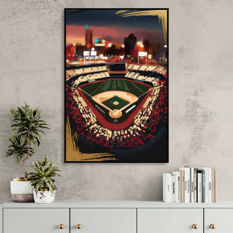 El Paso Chihuahuas Baseball Living Room - Black Canvas Wall Art